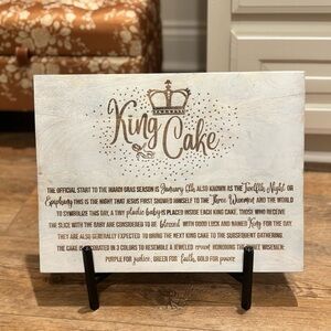 The Story of the King Cake Serving Board in Antique White